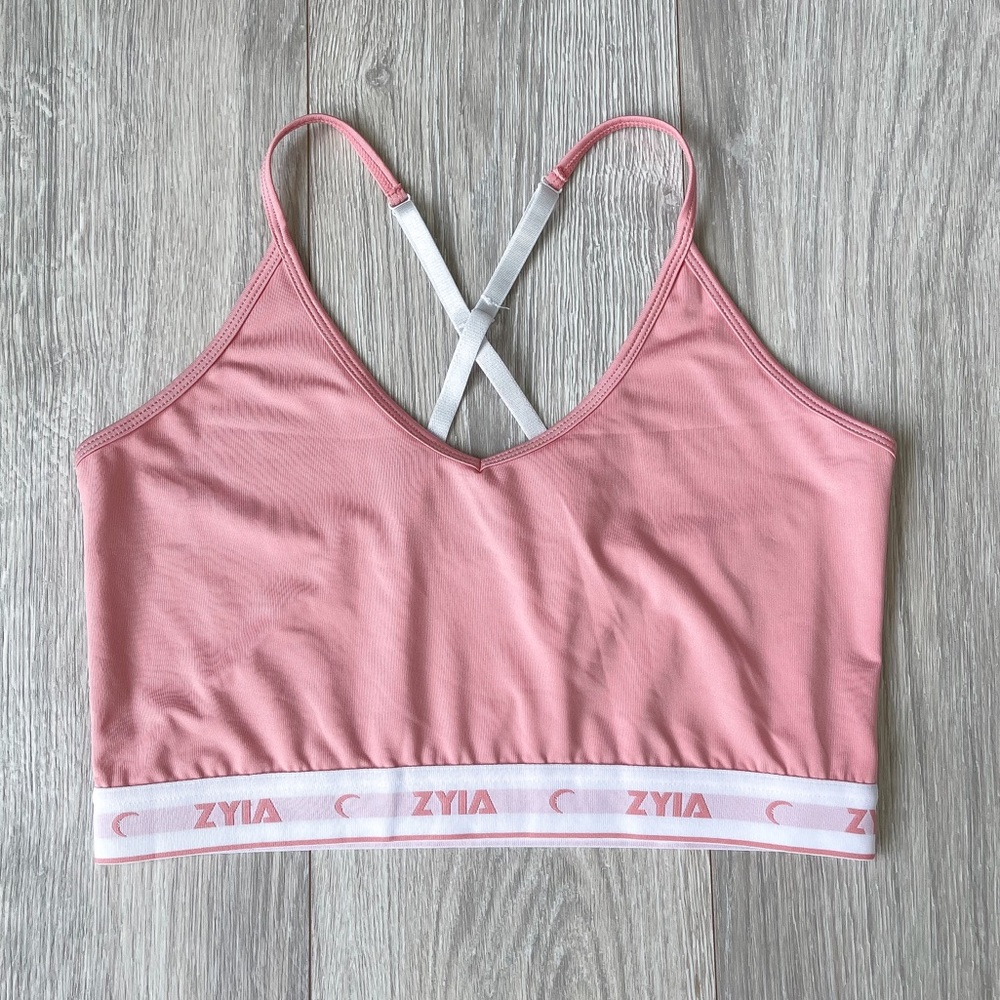 Zyia Active Light Pink Criss Cross Back Bra